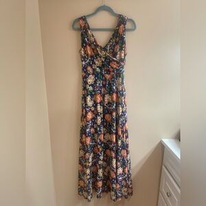 Boden Navy Floral Maxi Dress